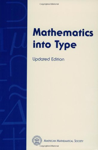 Stock image for Mathematics into Type (Updated Edition) for sale by Blue Vase Books