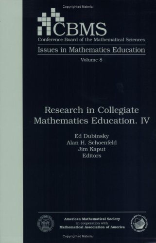 Stock image for Research in Collegiate Mathematics Education. 4 for sale by ThriftBooks-Dallas