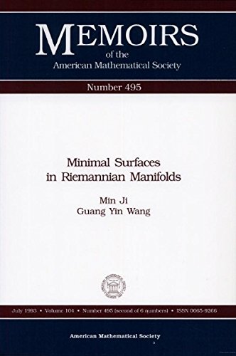 Imagen de archivo de Minimal Surfaces in Riemannian Manifolds (Memoirs of the American Mathematical Society) a la venta por HPB-Red