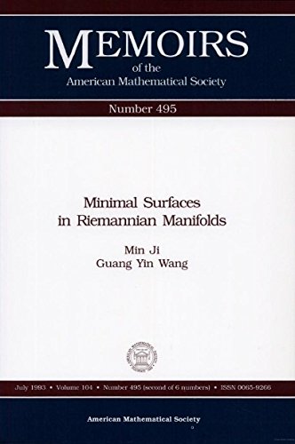 Stock image for Minimal Surfaces in Riemannian Manifolds (Memoirs of the American Mathematical Society) for sale by HPB-Red