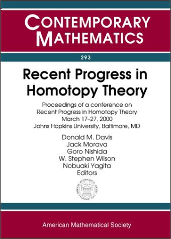 Imagen de archivo de Recent Progress in Homotopy Theory. Contemporary Mathematics, Volume 293 a la venta por ThriftBooks-Atlanta