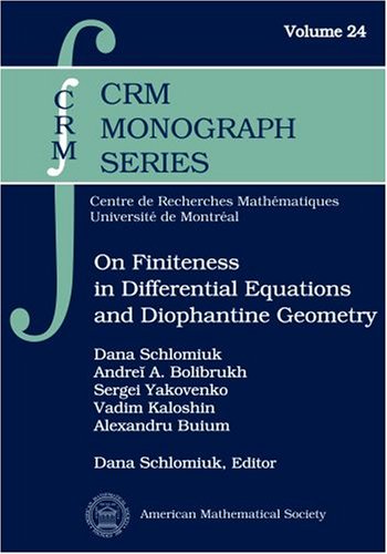 Beispielbild fr On Finiteness in Differential Equations and Diophantine Geometry (Crm Monograph Series) zum Verkauf von Orca Knowledge Systems, Inc.
