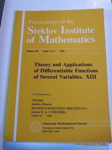 Imagen de archivo de Theory and Applications of Differentiable Functions of Several Variables: XIII a la venta por Row By Row Bookshop