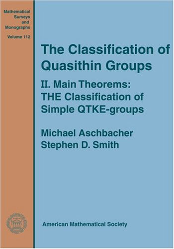 Imagen de archivo de The Classification of Quasithin Groups a la venta por Moe's Books