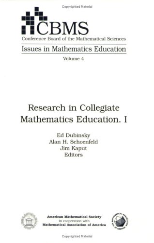 9780821835043: Research in Collegiate Mathematics Education I (CBMS Issues in Mathematics Education)