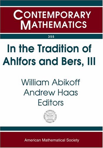 Stock image for In the Tradition of Ahlfors and Bers, III for sale by Better World Books