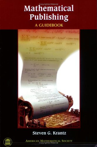Stock image for Mathematical Publishing: A Guidebook for sale by Front Cover Books