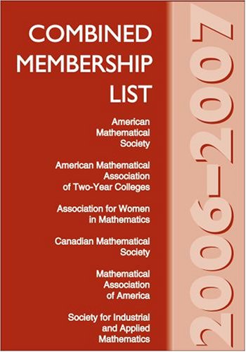 9780821839096: Combined Membership List 2006-2007 (Combined Membership List (American Mathematical Society)) (AMERICAN MATHEMATICAL SOCIETY//COMBINED MEMBERSHIP LIST)