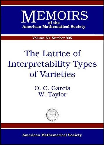 The Lattice of Interpretability Types of Varieties (Memoirs of the American Mathematical Society) (9780821839591) by Oscar Corcho Garcia