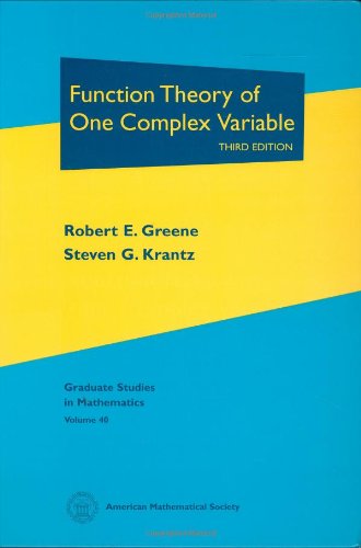 Beispielbild fr Function Theory of One Complex Variable: Third Edition (Graduate Studies in Mathematics, 40) zum Verkauf von BooksRun