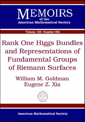 Imagen de archivo de Rank One Higgs Bundles and Representations of Fundamental Groups of Riemann Surfaces (Memoirs of the American Mathematical Society) a la venta por Bestsellersuk