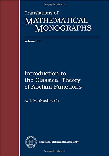 9780821841648: Introduction to the Classical Theory of Abelian Functions (Translations of Mathematical Monographs, 96)