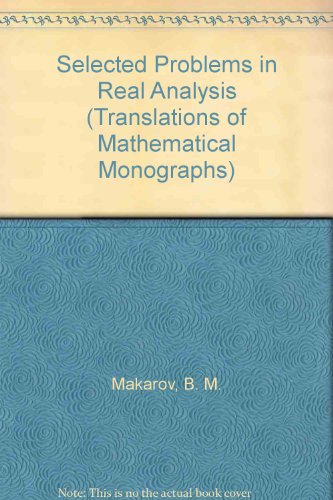 9780821845592: Selected Problems in Real Analysis (Translations of Mathematical Monographs)