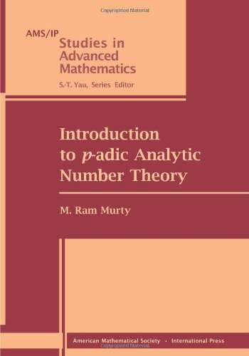 Stock image for Introduction to $p$-adic Analytic Number Theory for sale by Mispah books