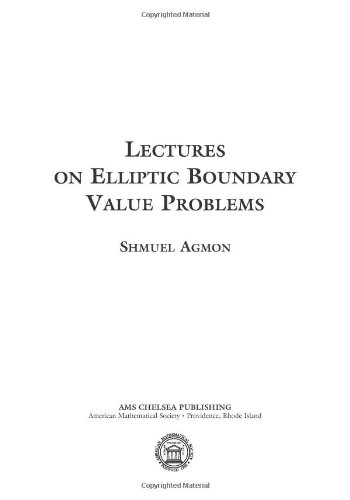 9780821849101: Lectures on Elliptic Boundary Value Problems (AMS Chelsea Publishing) (Chelsea Publications)
