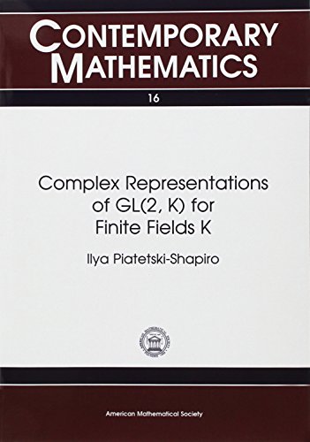 Imagen de archivo de Complex Representations of GL(2, K) for Finite Fields K (Contemporary Mathematics volume 16) a la venta por dsmbooks