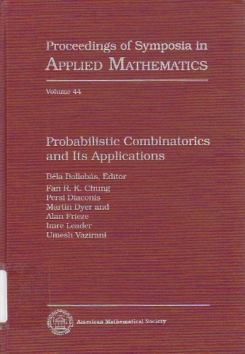 Stock image for Probabilistic Combinatorics and Its Applications (Proceedings of Symposia in Applied Mathematics) for sale by Phatpocket Limited