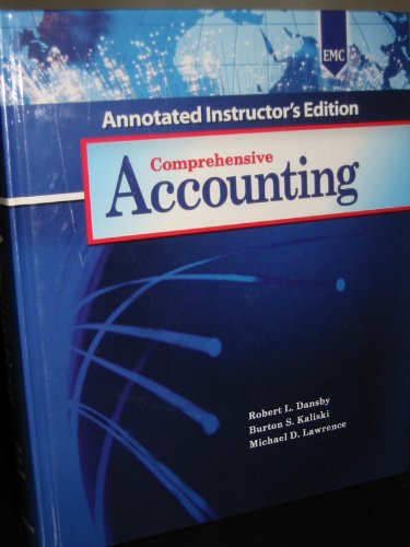 Beispielbild fr Comprehensive Accounting, Annotated Instructor's Edition zum Verkauf von Walker Bookstore (Mark My Words LLC)