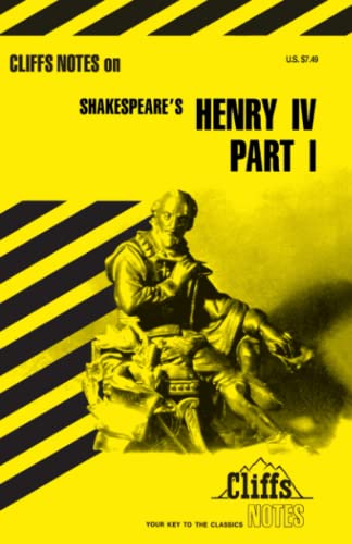 Imagen de archivo de King Henry IV, Part 1 (Cliffs Notes) a la venta por Gulf Coast Books