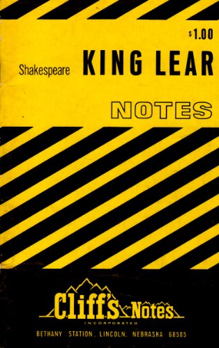9780822000419: Notes on Shakespeare's "King Lear" (Cliffs notes)