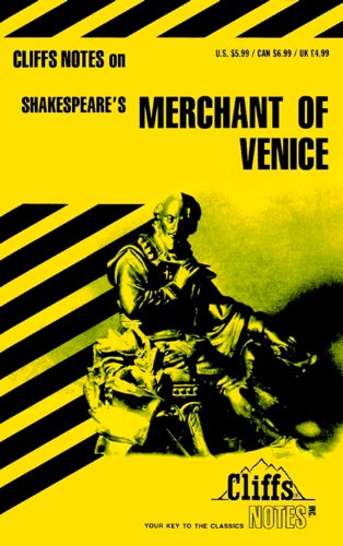 Stock image for Cliff's Notes on Shakespeare's The Merchant of Venice for sale by Christian Book Store