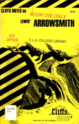 Stock image for Cliffsnotes on Lewis' Arrowsmith for sale by ThriftBooks-Dallas