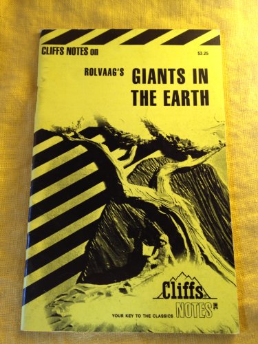 Beispielbild fr Giants in the Earth (Cliff Note's Edition) zum Verkauf von BooksRun