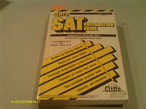Beispielbild fr Cliffs: Scholastic Aptitude Test/Preparation Guide zum Verkauf von Wonder Book