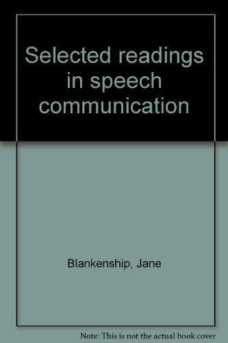 Imagen de archivo de Selected Readings in Speech Communication a la venta por Better World Books