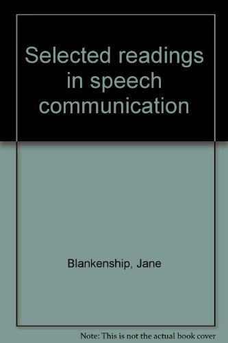 Stock image for Selected Readings in Speech Communication for sale by Better World Books