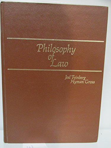 Imagen de archivo de Philosophy of law (The Dickenson series in philosophy) a la venta por HPB-Red