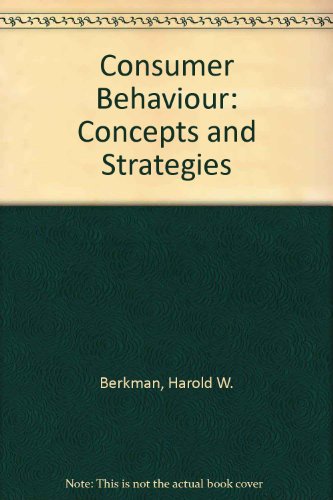 9780822101994: Consumer Behaviour: Concepts and Strategies
