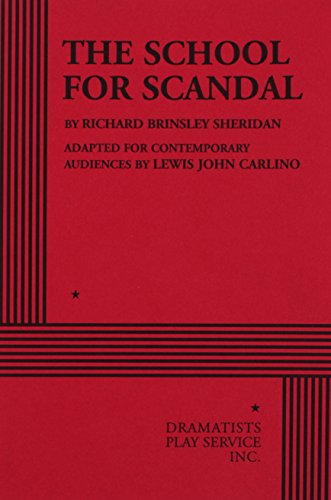 Imagen de archivo de The School for Scandal a la venta por Better World Books: West
