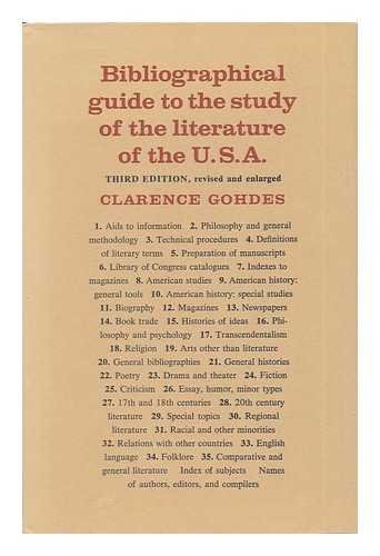 Imagen de archivo de Bibliographical guide to the study of the literature of the U.S.A a la venta por Wonder Book