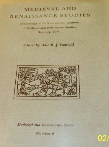 9780822303794: Medieval and Renaissance Studies: Proceedings, 10th Session, 1974. Issn 0584-4150#: 6