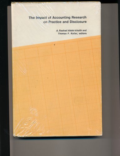 Imagen de archivo de The Impact of Accounting Research on Practice and Disclosure a la venta por Better World Books