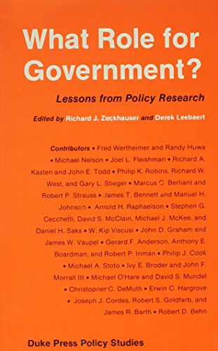9780822304814: What Role for Government?: Lessons from Policy Research (Duke Press Policy Studies)