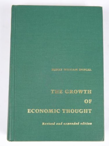 Stock image for The growth of economic thought for sale by Booksavers of Virginia