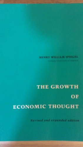 Beispielbild fr The growth of economic thought zum Verkauf von Front Cover Books