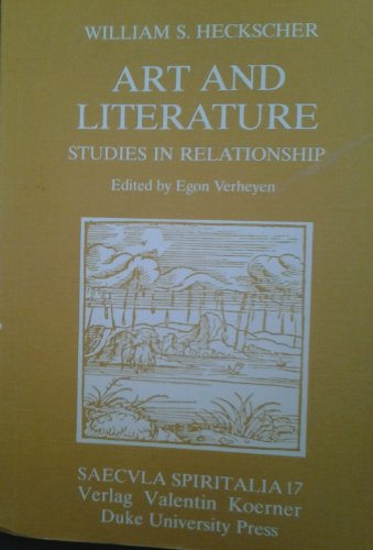 Stock image for Art and Literature : Studies in Relationship for sale by Better World Books
