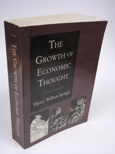 9780822309659: The Growth of Economic Thought