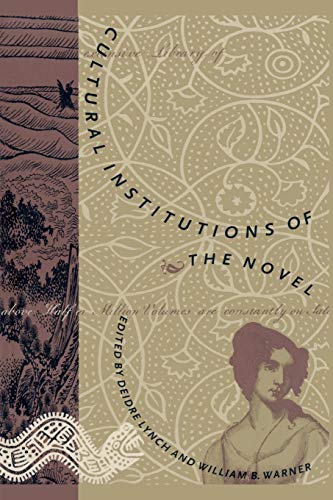 9780822318439: Cultural Institutions of the Novel