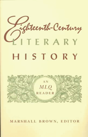 Beispielbild fr Eighteenth-Century Literary History zum Verkauf von Blackwell's
