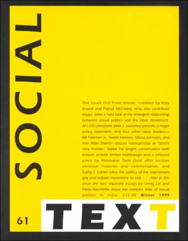 Imagen de archivo de Social Text (Special Issue of Social Text, Nos. 1-2) a la venta por A Squared Books (Don Dewhirst)