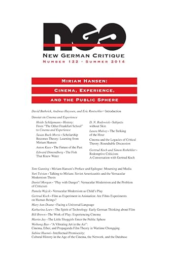 9780822368151: Miriam Hansen: Cinema, Experience, and the Public Sphere: 122 (New German Critique)