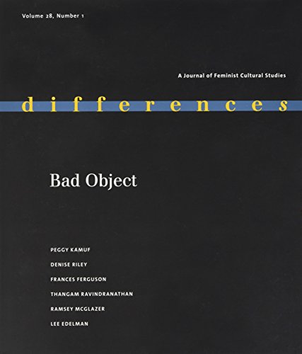 Imagen de archivo de Bad Object (Differences: a Journal of Feminist Cultural Studies) a la venta por Books From California