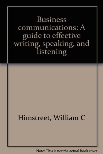 9780822411802: Business communications: A guide to effective writing, speaking, and listening