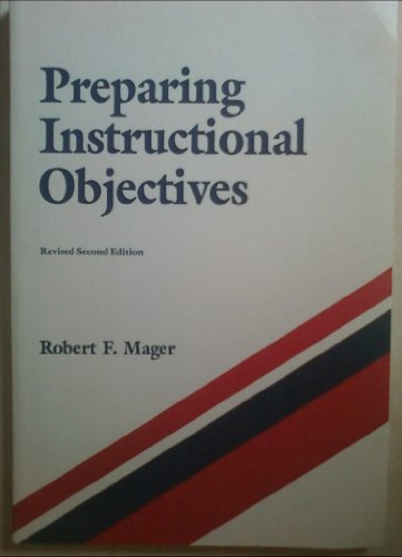 Imagen de archivo de Preparing Instructional Objectives a la venta por BooksRun