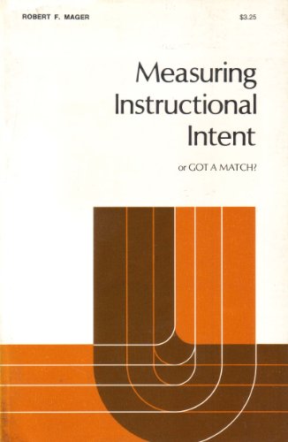 Beispielbild fr Measuring Instructional Intent : Or, Got a Match? zum Verkauf von Better World Books Ltd