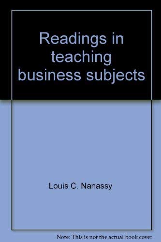 Stock image for Readings in teaching business subjects for sale by HPB-Red